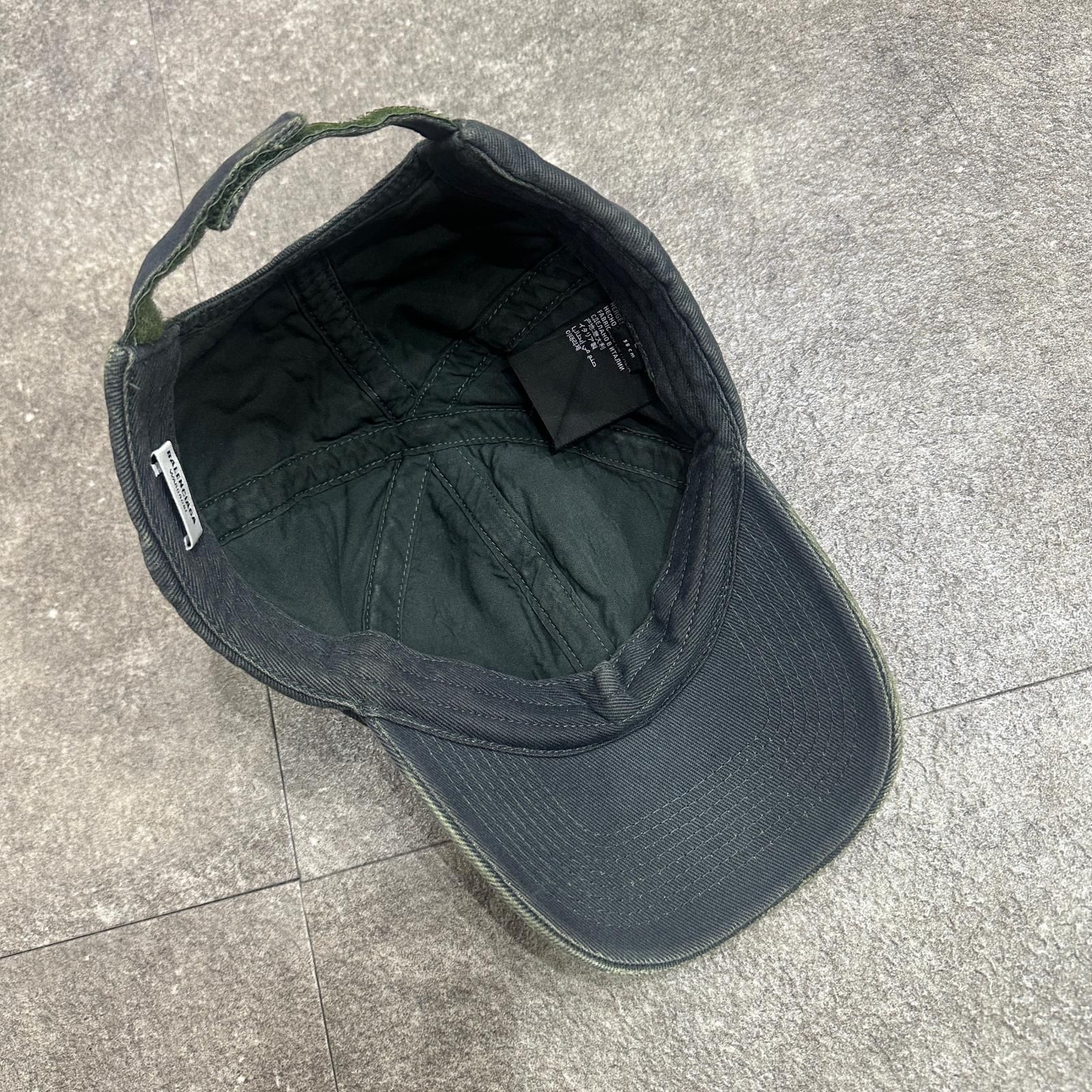 BALENCIAGA ダメージ クラシュ キャップ 帽子 キャップ バレンシアガ
