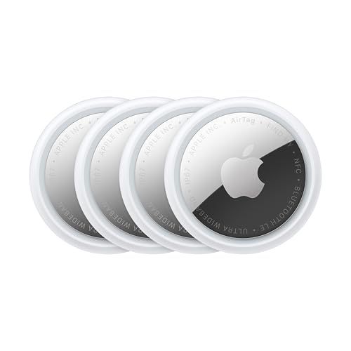 Apple AirTag 4個入り（第2世代）：紛失防止タグ、音で探せる、耐水 防塵 iPhone/iPad「探す」ネットワーク対応 、探せる範囲が最大1.5 倍に広がった「正確な場所を見つける」機能搭載i