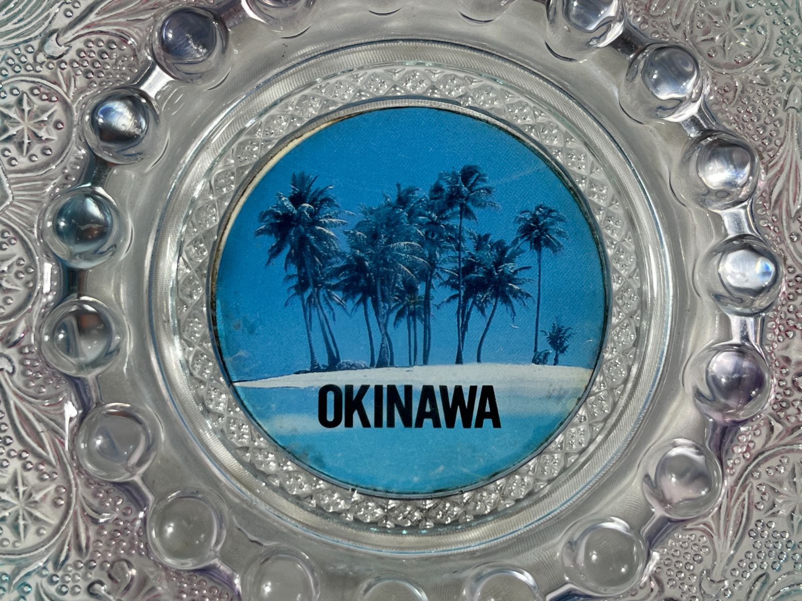 OKINAWA 沖縄 置き型灰皿 灰皿 タバコ 煙草 喫煙 ガラス カラフル