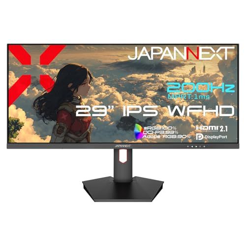 ★新品★JAPANNEXT 29インチ IPSパネル搭載 200Hz/1ms(MPRT)対応 ワイドフルHD(2560×1080)解像度 ウルトラワイドゲーミングモニター JN-IPS29G200WF HDMI2.1 DP sRGB:100% 1821d4d6