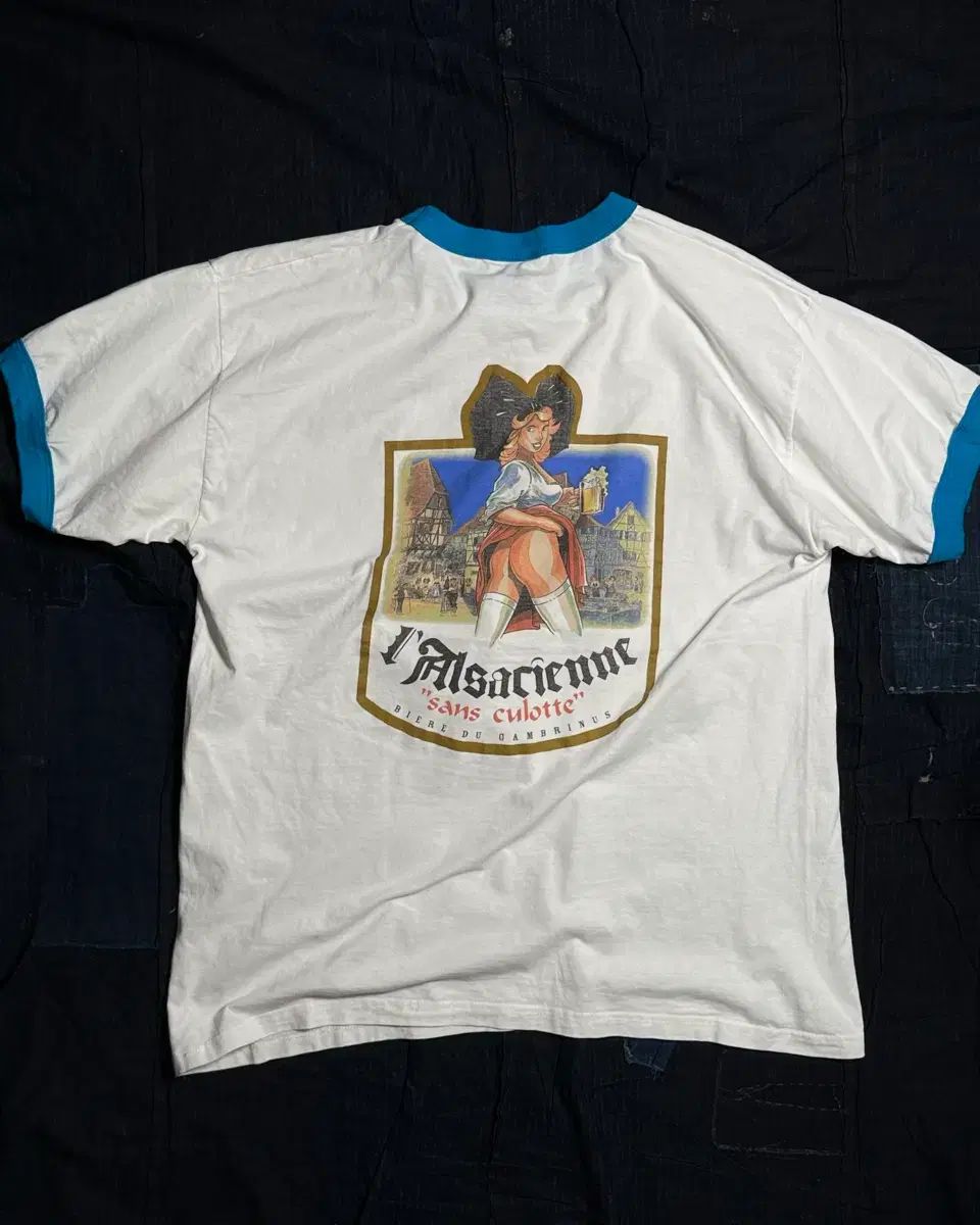アメリカン ヴィンテージ アルザス ビール リンガーTシャツ L 7,056円