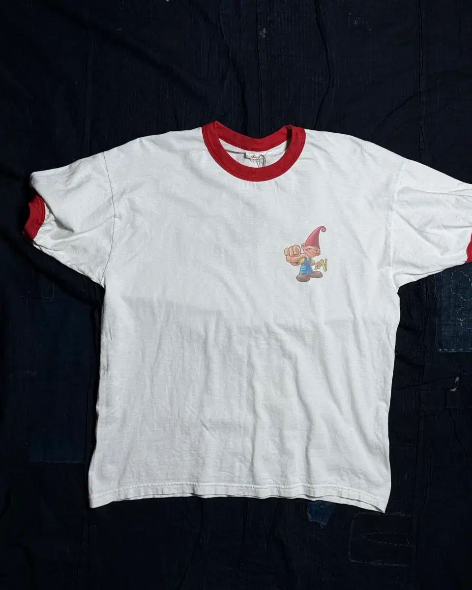 90s Anvil カートゥーン タイポグラフィ リンガーTシャツ L
