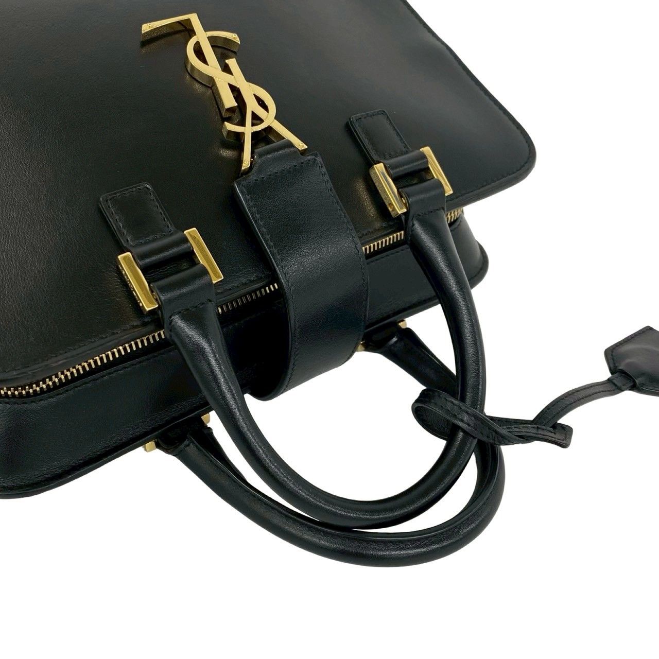 極 美品 SAINT LAURENT PARIS サンローランパリ ベイビーカバス レザー