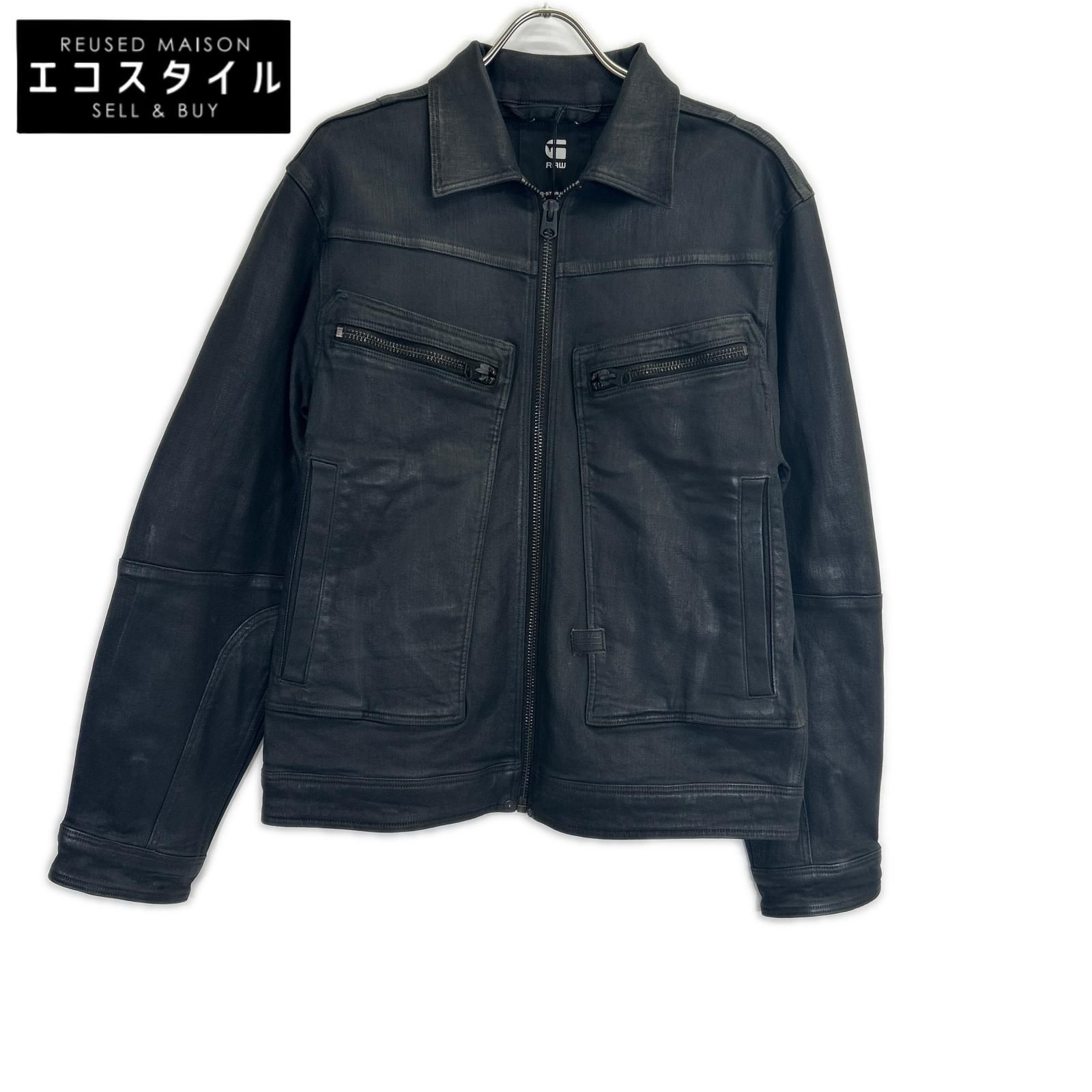 G-STAR RAW　ジースターロゥ　ブラック デニム air force jacket　L