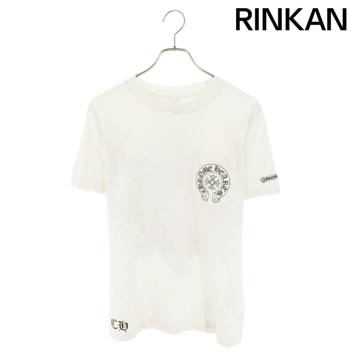 クロムハーツ CH T-SHRT/3 胸ポケットバックホースシュープリントTシャツ メンズ S
