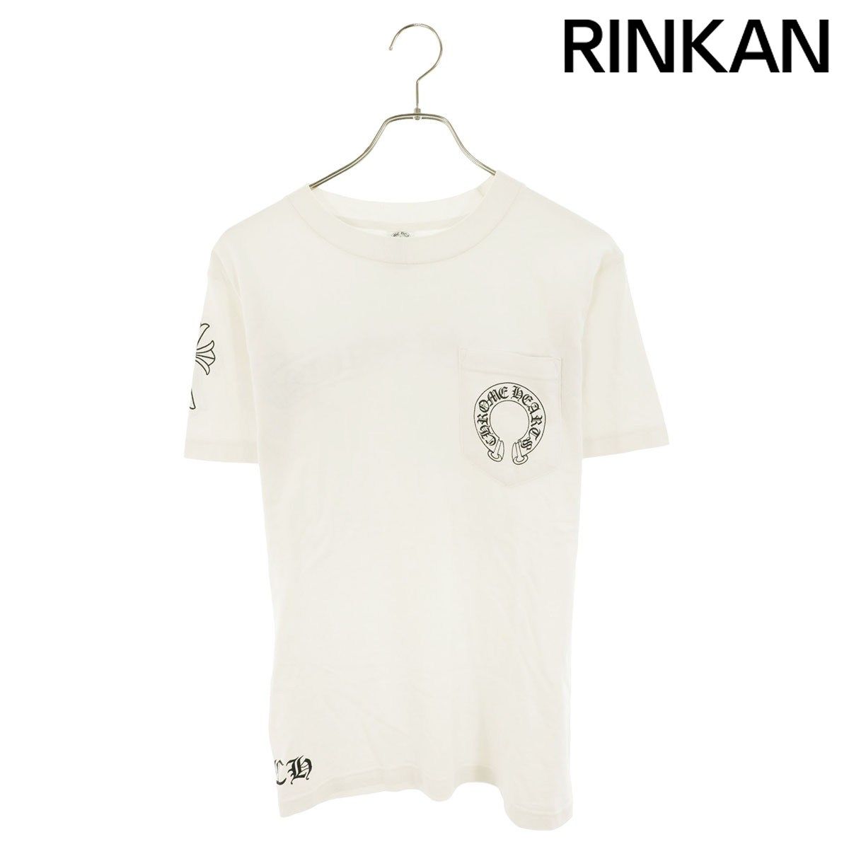 クロムハーツ CH T-SHRT/3 胸ポケットバックスクロールラベルプリントTシャツ メンズ S
