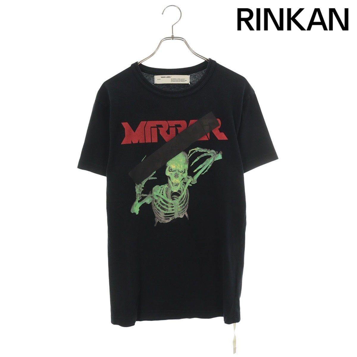 オフホワイト MIRROR SKULL TEE スカルプリントTシャツ メンズ M