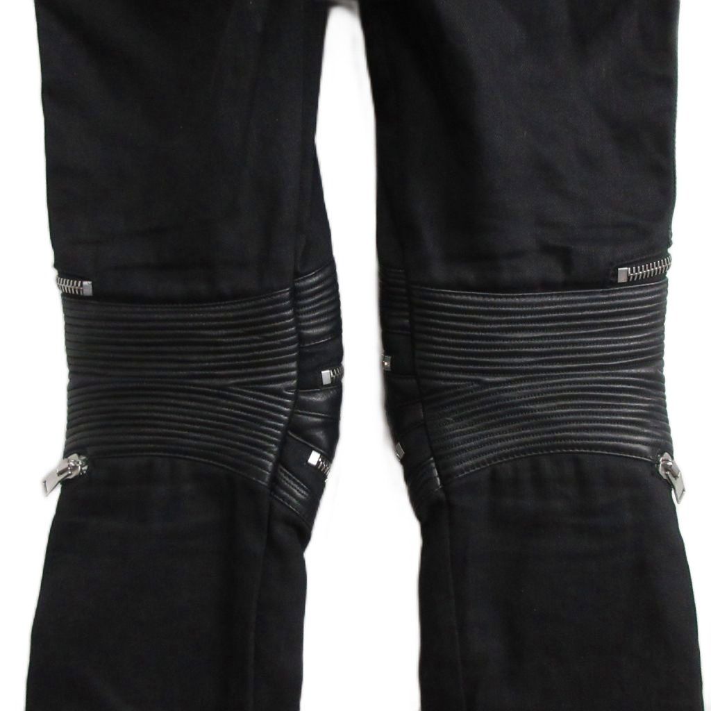 新品15AW サンローラン バイカーデニム 30 エディ期 サンローラン パリ SAINT LAURENT PARIS エディ期 15AW ニージップ