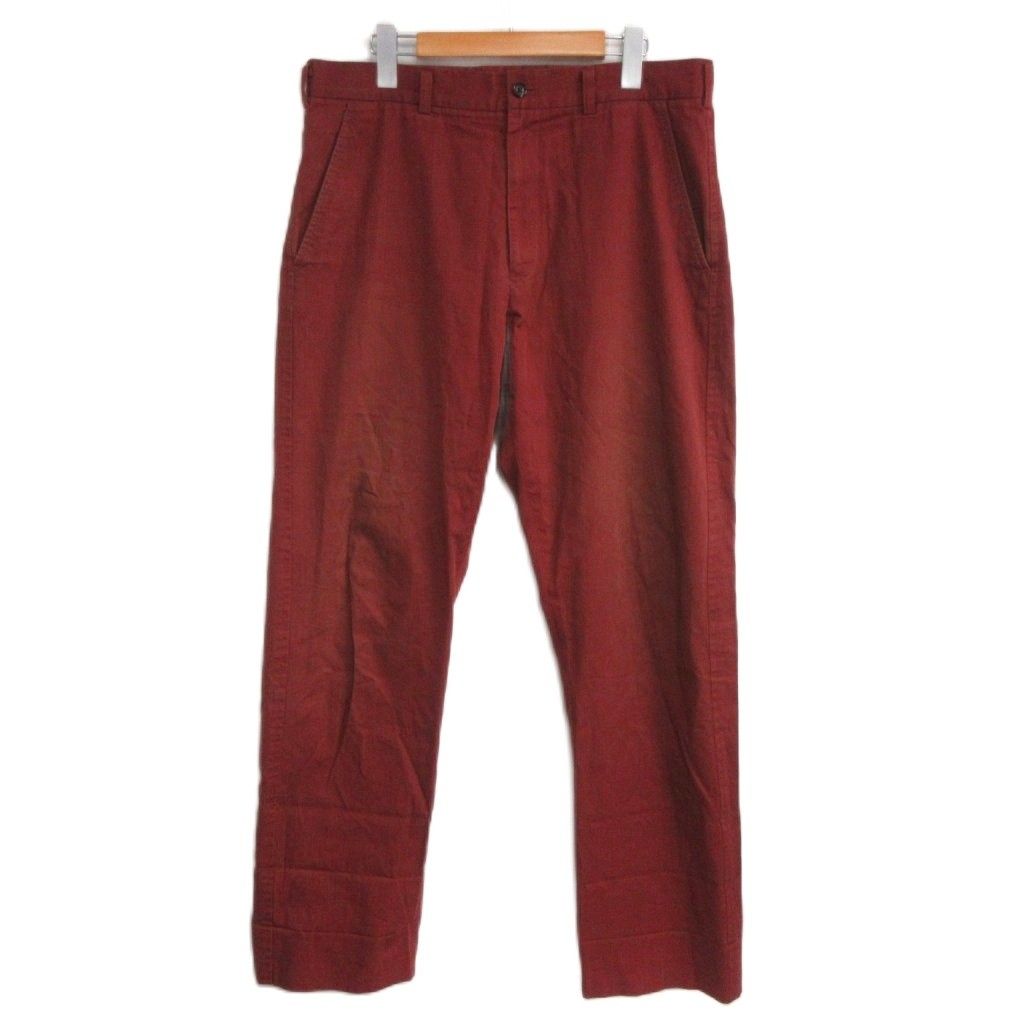 コムデギャルソンオム COMME des GARCONS HOMME アーカイブ ストレートパンツ スラックス コットン AD2001 HE-P056 M ボルドー IBO100