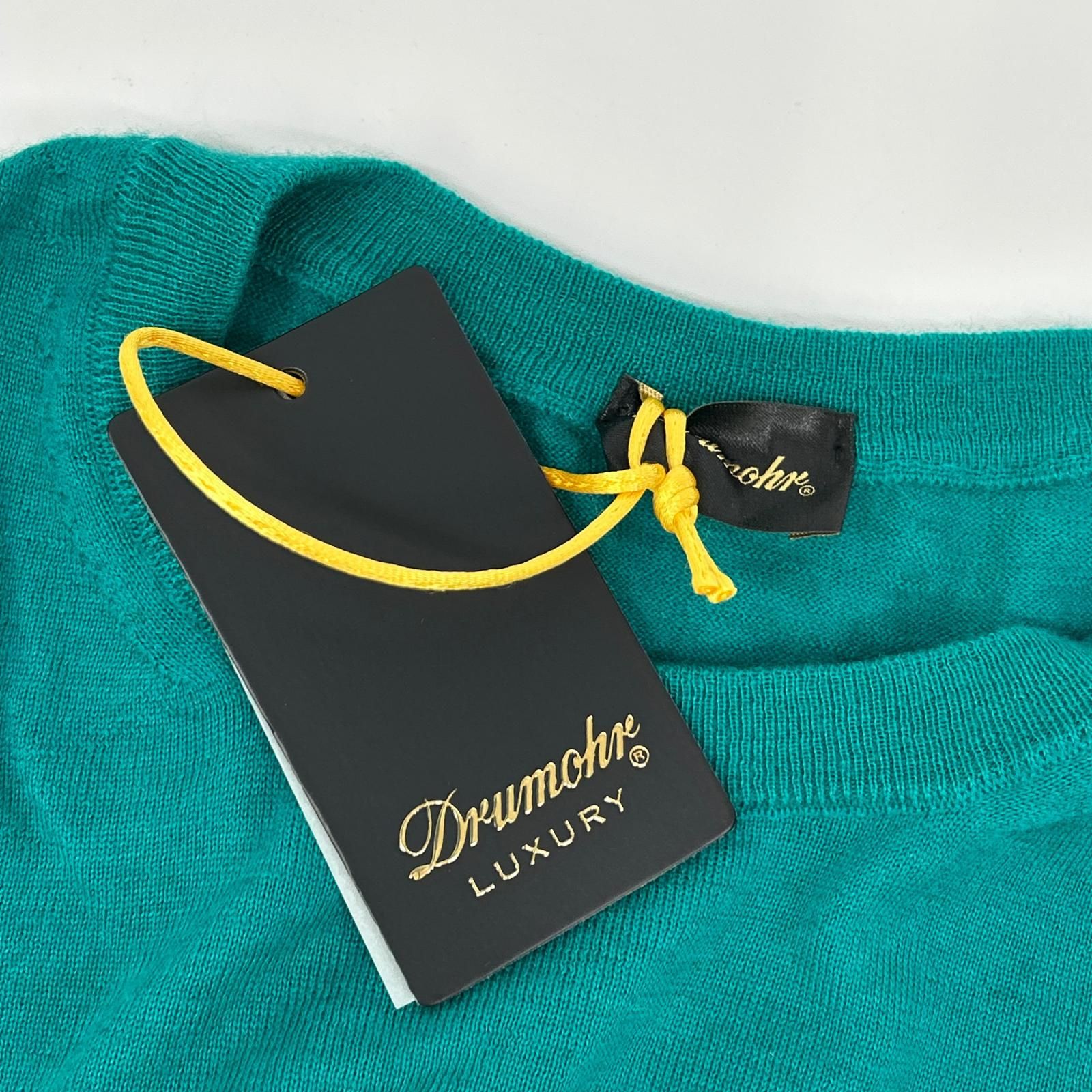 Drumohr ドルモア グリーン カシミヤ100 クルーネック プルオーバー