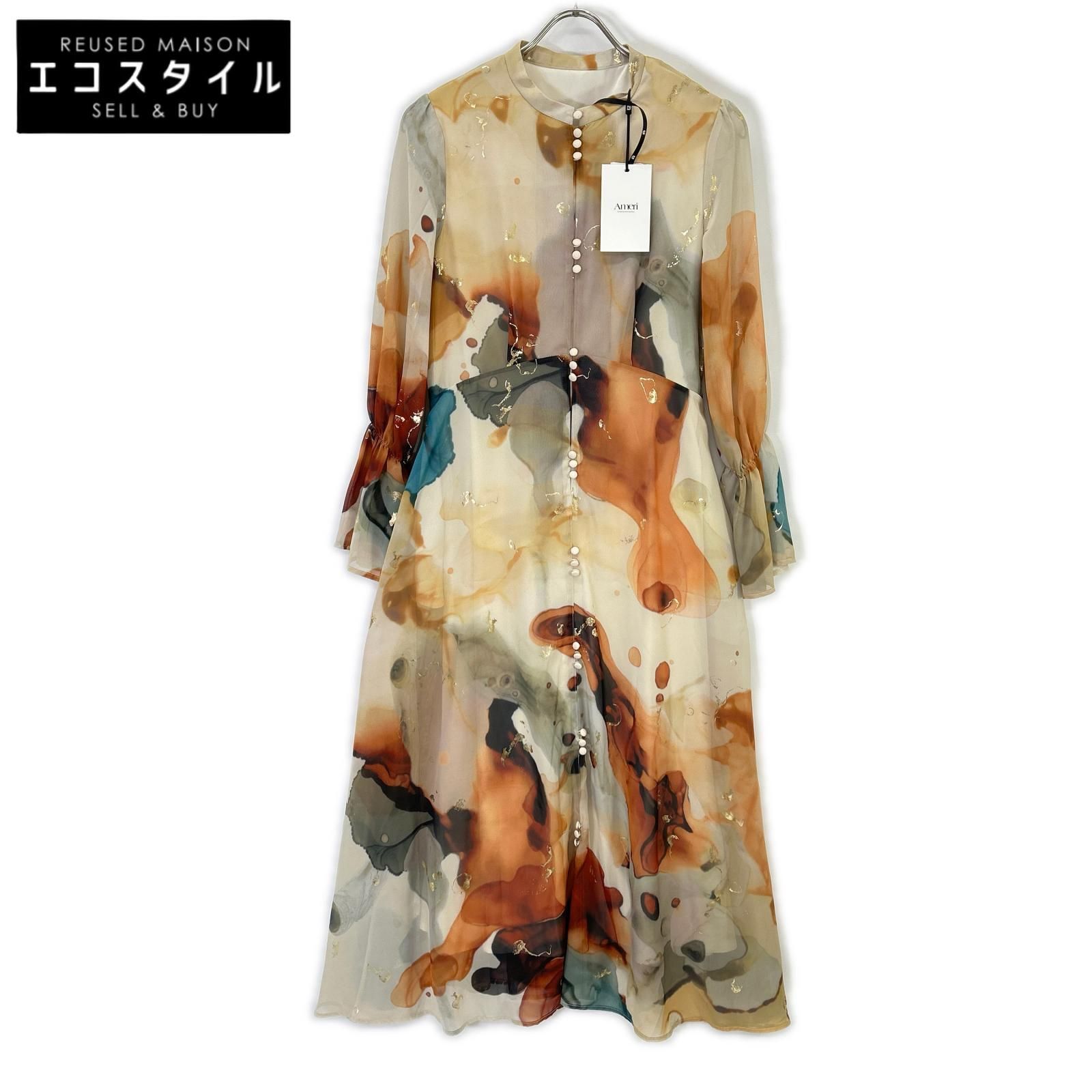 Ameri アメリ UNDRESSED AMELIA INK ART DRESS ワンピース S - メルカリ