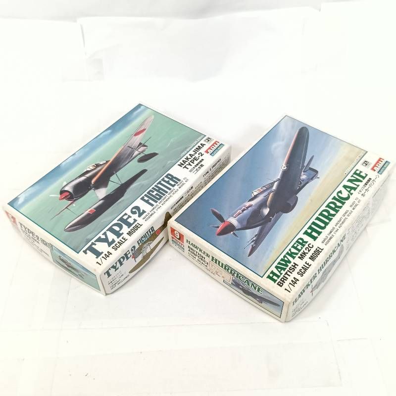 アリイ レトロ プラモ2点セット ARII 1/144 二式水戦 ホーカー