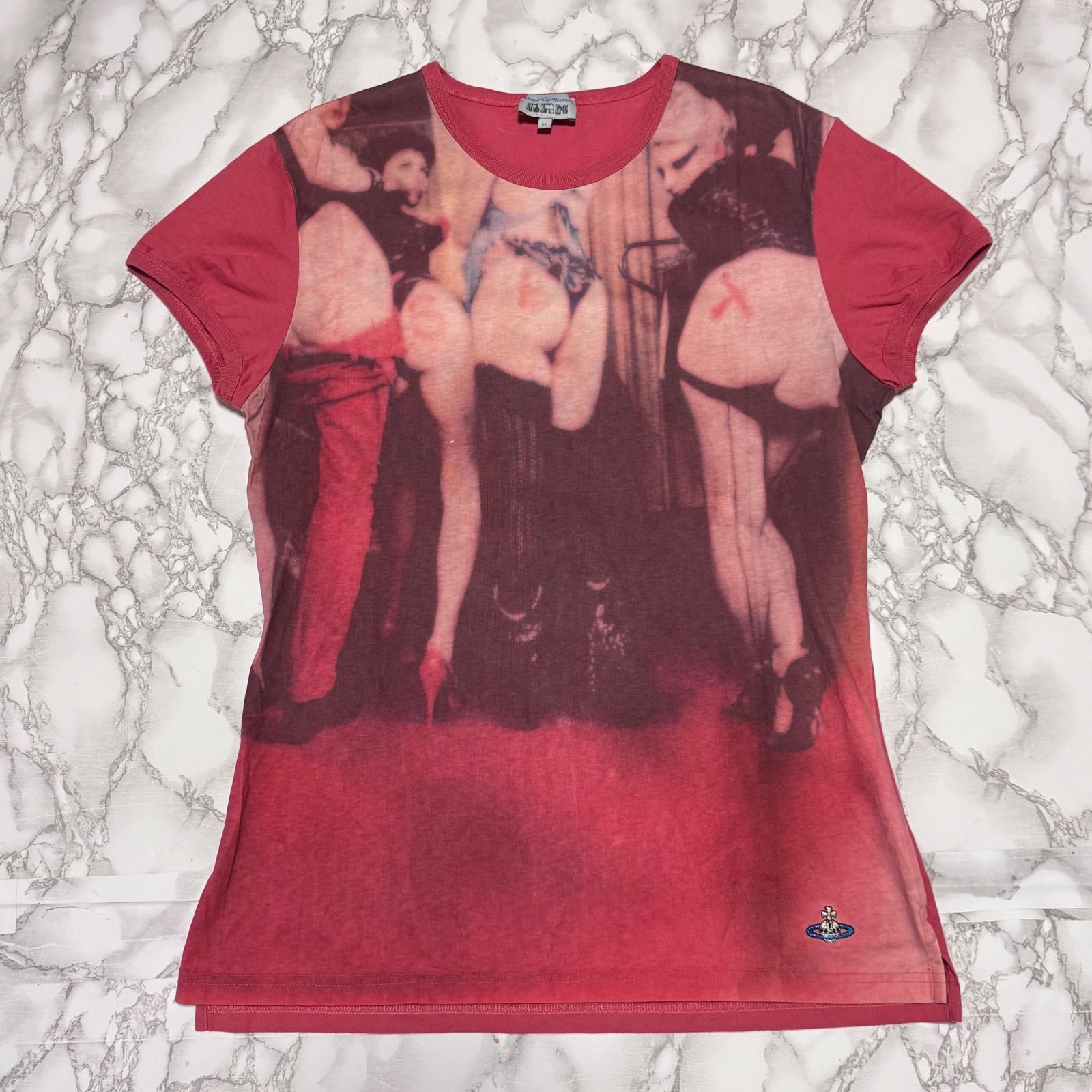 希少【vivienne westwood man / ヴィヴィアンウエストウッド マン 【商品名】archive sex/オーブ ロゴ 刺繍/半袖 カットソー シャツ Tシャツ