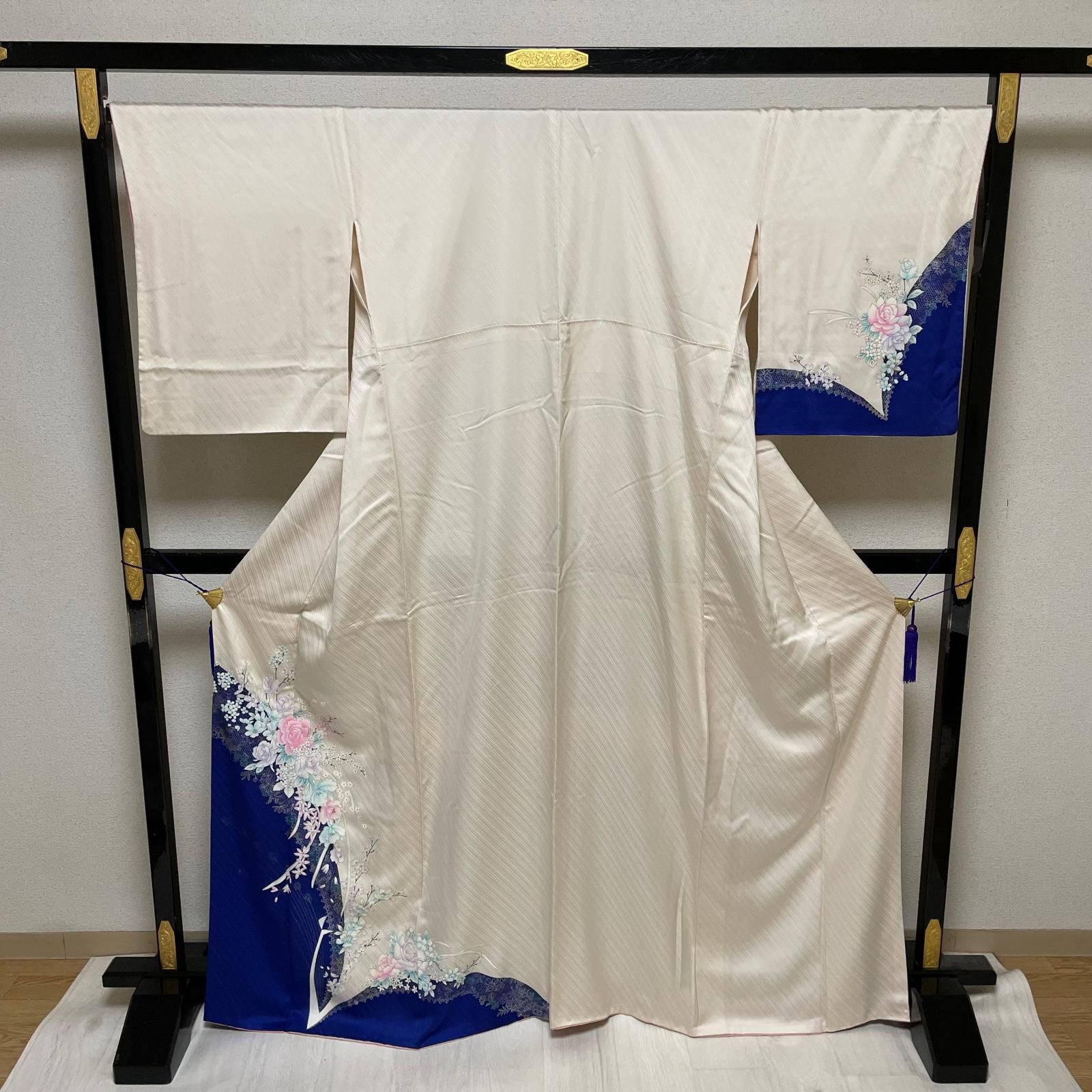 やまと誂え 付下げ 裄67 美しい花模様 着物 正絹 X-5288 - メルカリ