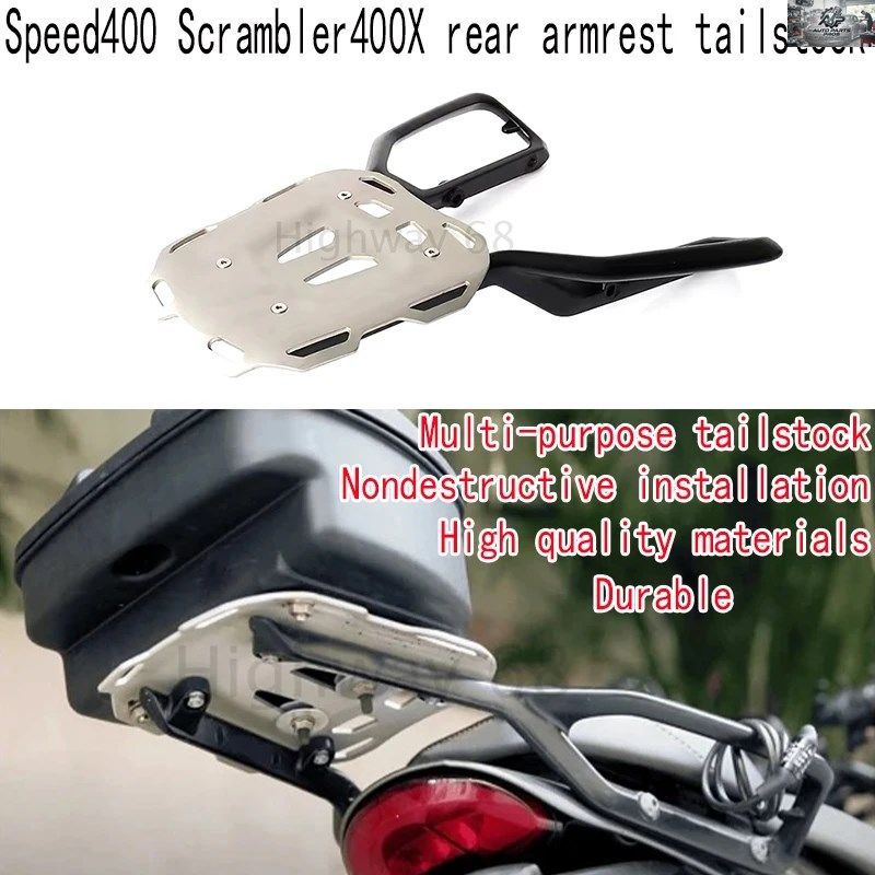Scrambler400X 用荷物ラック Speed400 修正されたリアアームレストリアテールラックテールボックスラックカスタムパーツ