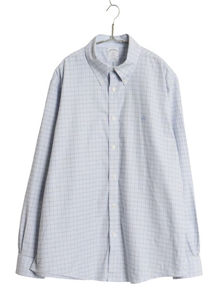 ブルックスブラザーズ チェック 長袖 ボタンダウン シャツ メンズ XL / 古着 REGENT オックスフォード ワンポイント 大きいサイズ ビジネス