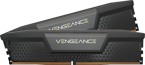CORSAIR VENGEANCE DDR5 メモリ 32GB(16GB×2)最大6400MHz対応 Intel XMP対応 CL32 デスクトップPC用 ブラック CMK32GX5M2B6400C32i