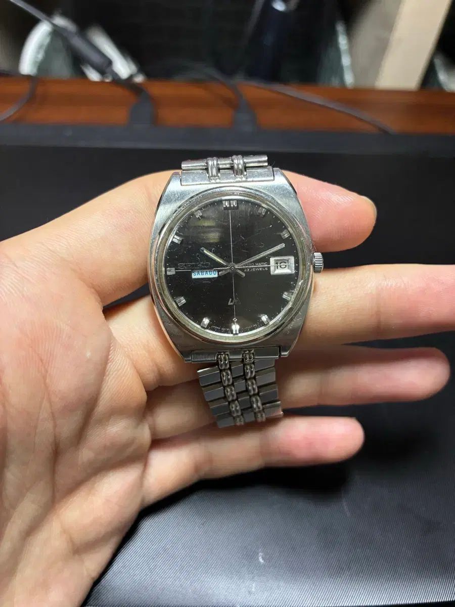 ヴィンテージ SEIKO セイコー ロードマチック 黒文字盤 出品