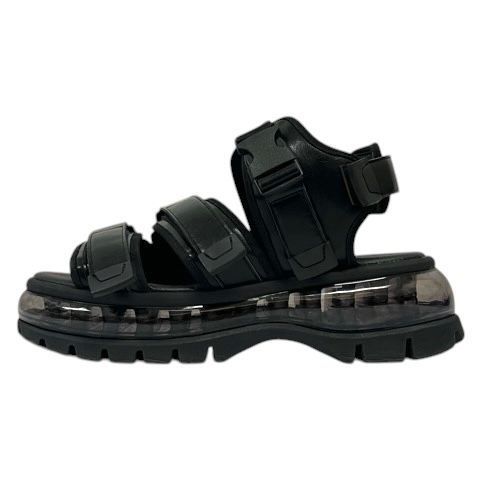 【CLEL】Air Cushion High Sole Sandal サンダル クレイル CLEL サンダル エアークッション ハイソール M 黒 ブラック
