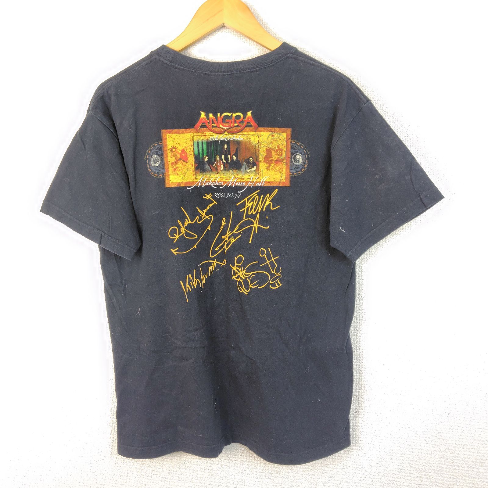 ROCK ロック ANGRA アングラ Tシャツ 半袖 ブラック Large メンズ 古着