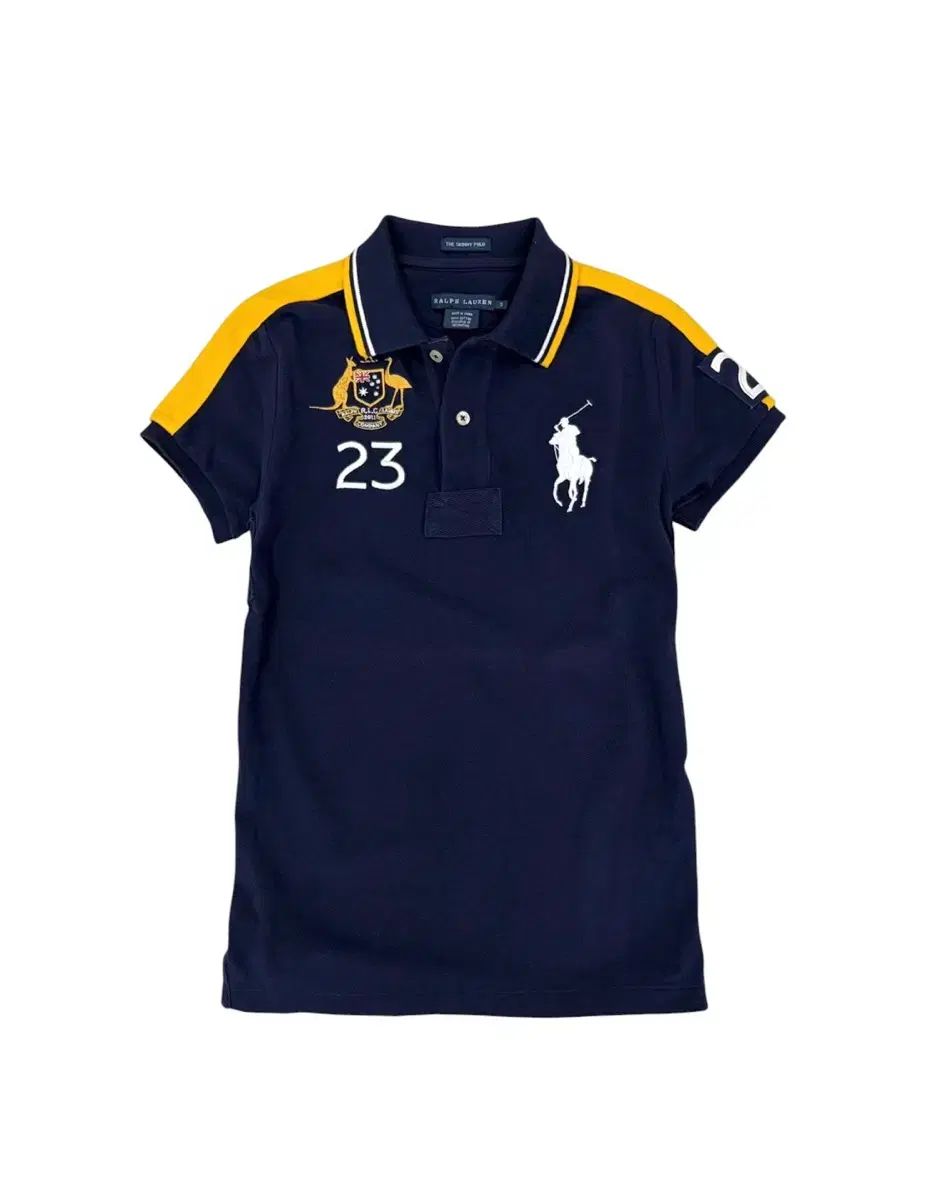 00s ポロ ラルフローレン チーフキープ オーストラリア ビックポニー 半袖 ピケTシャツ (レディース Sサイズ)