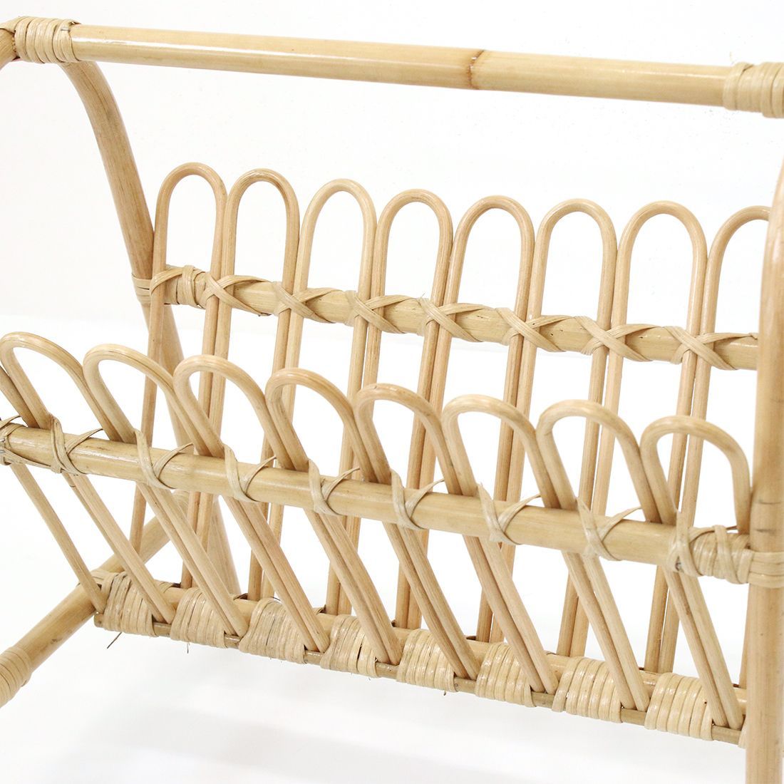 ラタンマガジンラック 約W47×27×H46cm｜バリ・リゾート
