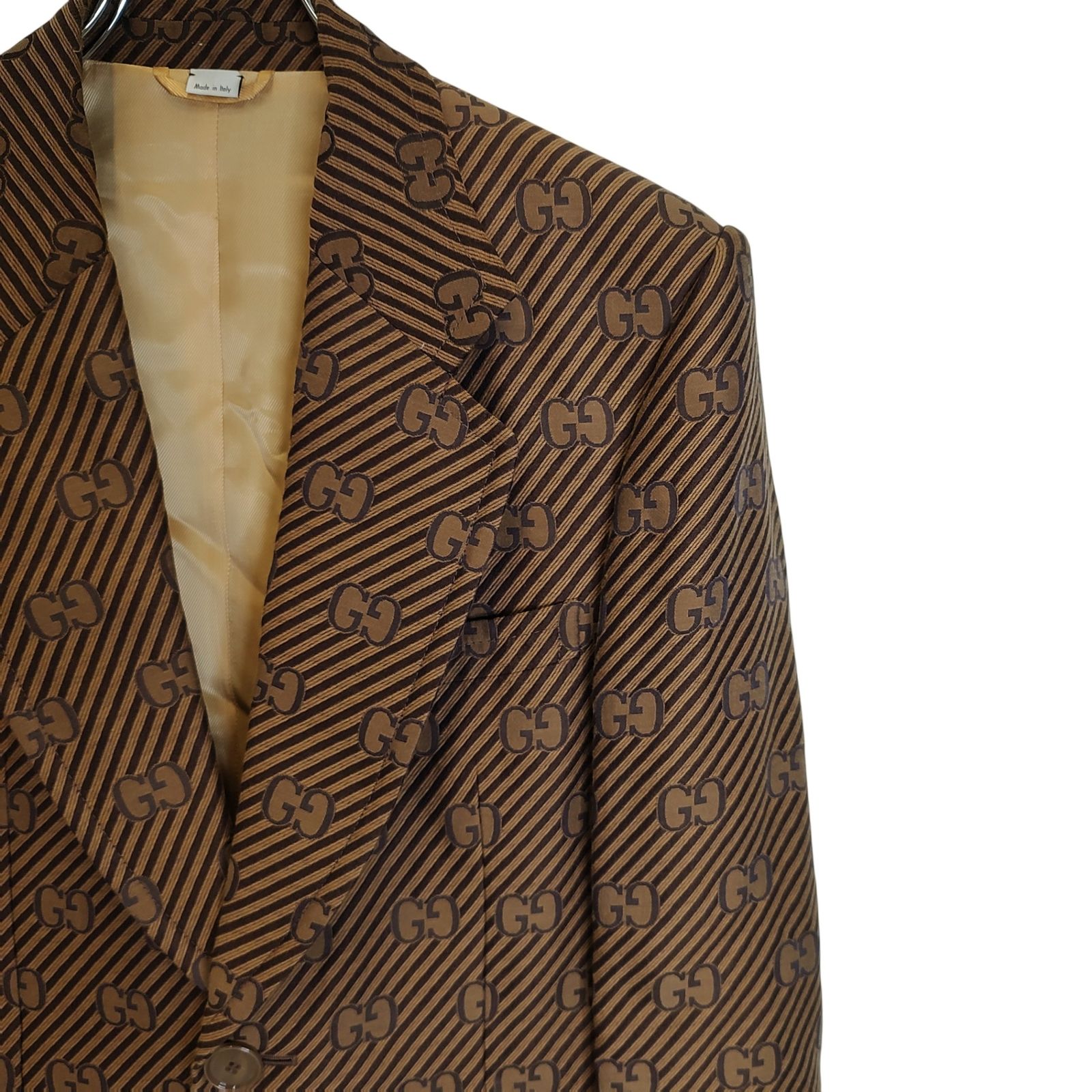 GUCCI グッチ 20AW GG Jacquard Jacket GG総柄 ストライプ ジャガード