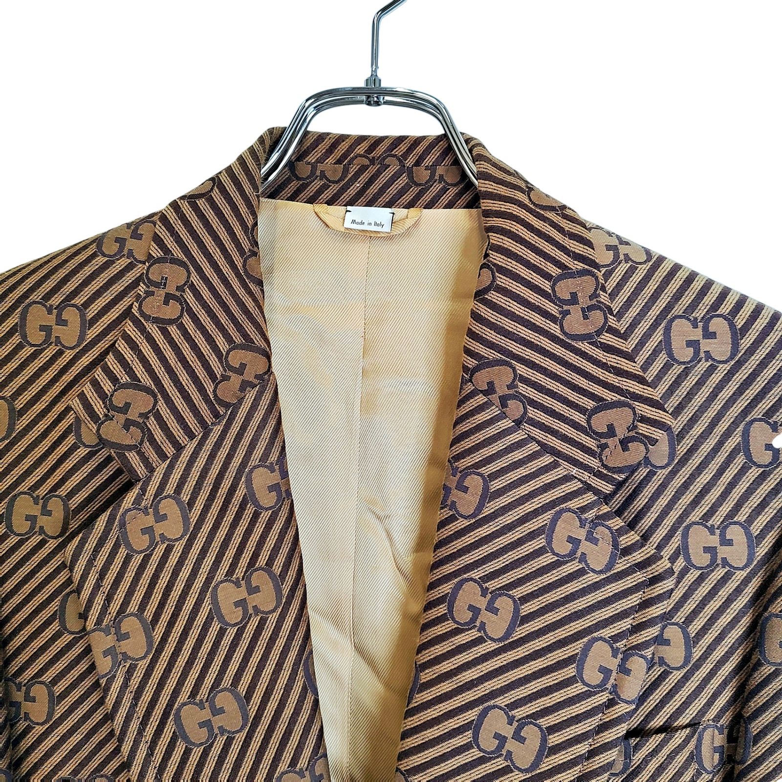 GUCCI グッチ 20AW GG Jacquard Jacket GG総柄 ストライプ ジャガード