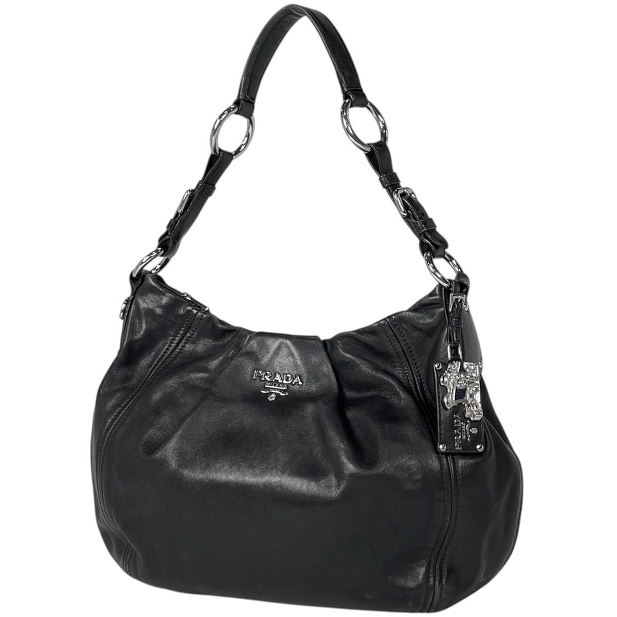 プラダ PRADA ショルダーバッグ レザー ネロ(ブラック) BR4519 レディース 【中古】