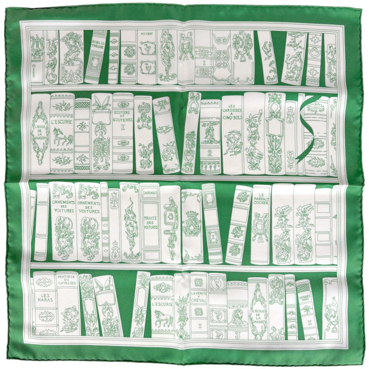 エルメススカーフ　プチカレ　ガブロッシュ　図書館 エルメス HERMES プチカレ Bibliotheque スカーフ 図書館 ガブロッシュ