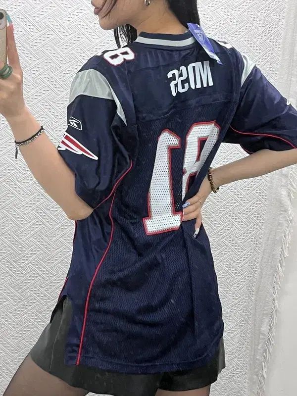 リーボック NFL イングランド・ペイトリオッツ ラグビージャージ 半袖Tシャツ 100 C13163