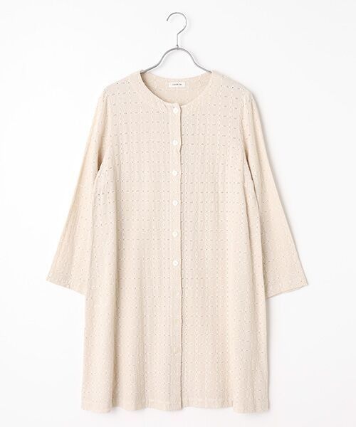 新品未使用 TABASA タバサ カットワーク刺繍コート アウター レディース D1741FC0010132 ベージュ Sサイズ 管理番号：204M-6188
