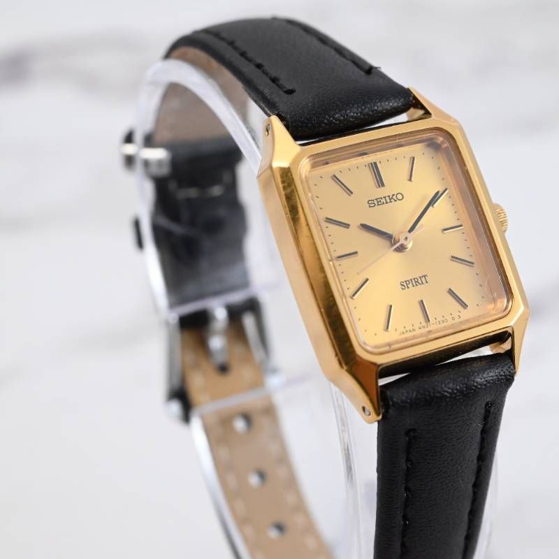 【電池 ベルト新品 稼動】セイコー クォーツ ユニセックス レクタンギュラー 新品ベルト・新品電池】 稼働品 SEIKO セイコー SPIRIT スピリット
