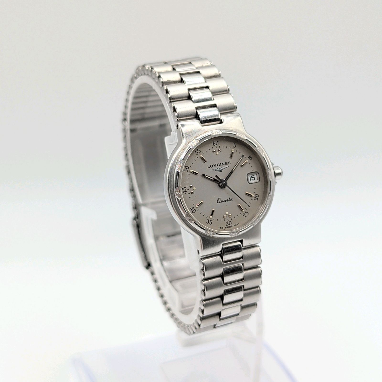 LONGINES Watch Quartz Ladies Silver dial Date Y2K 00S ロンジン
