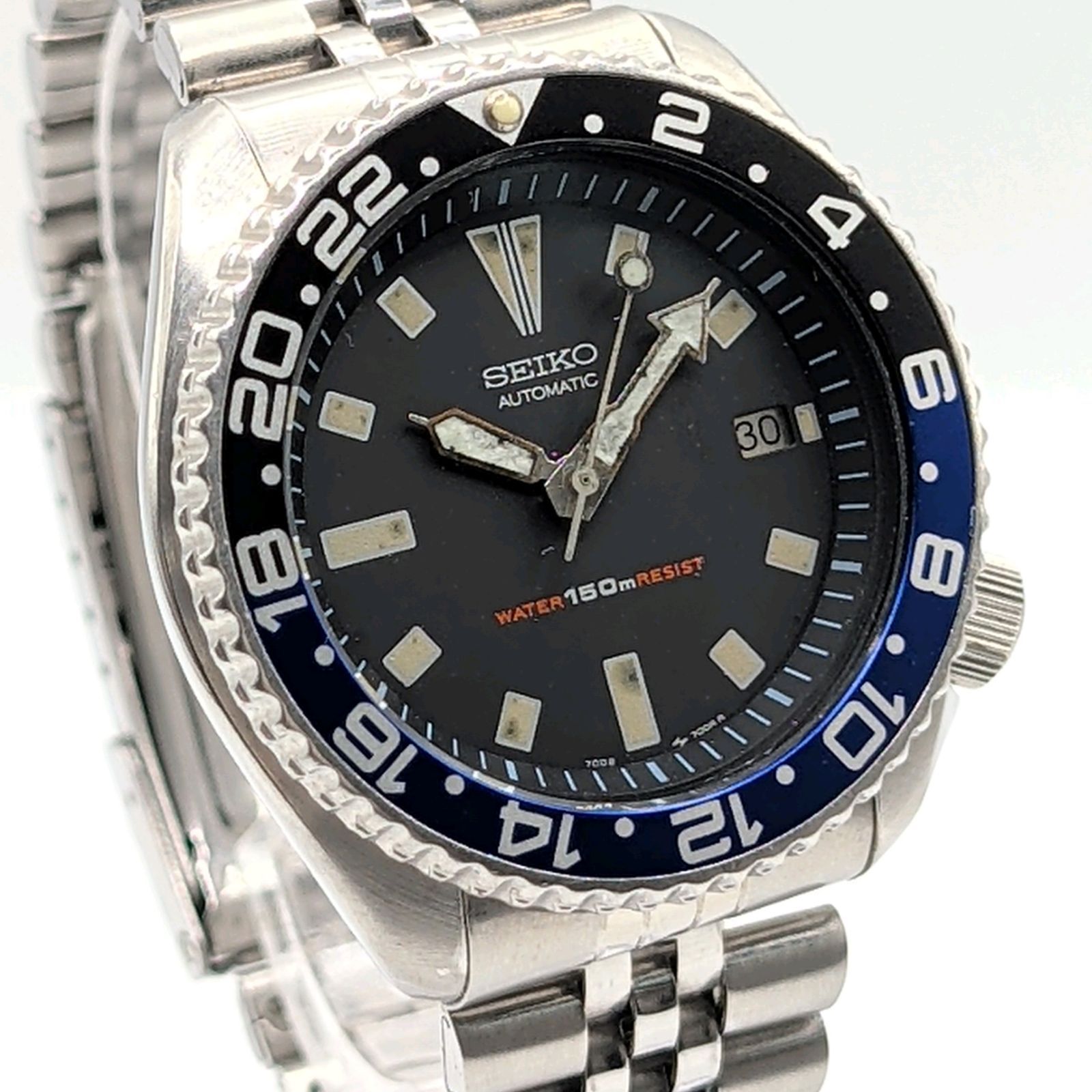 SEIKO 7002-7000 Watch Automatic Men's Round Black dial Diver's