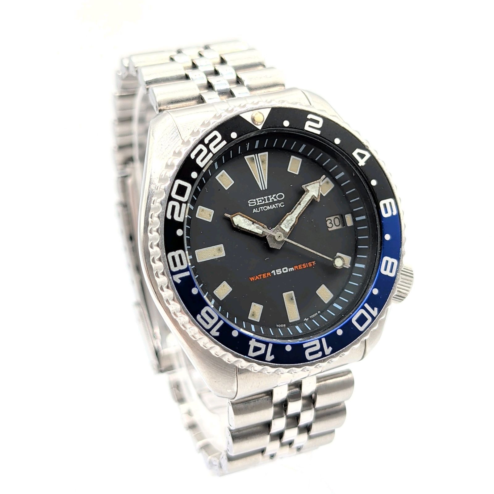 SEIKO 7002-7000 Watch Automatic Men's Round Black dial Diver's