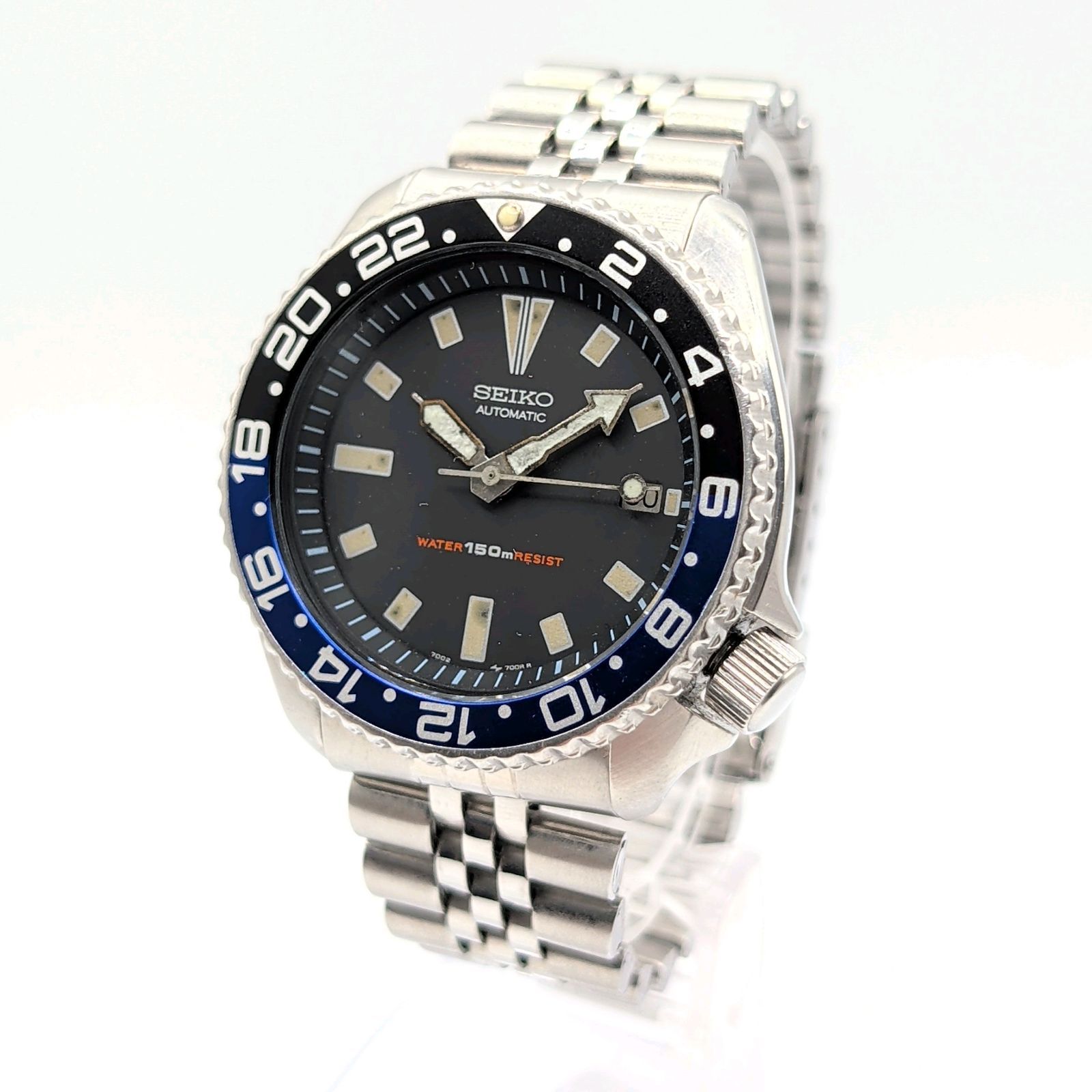 SEIKO 7002-7000 Watch Automatic Men's Round Black dial Diver's