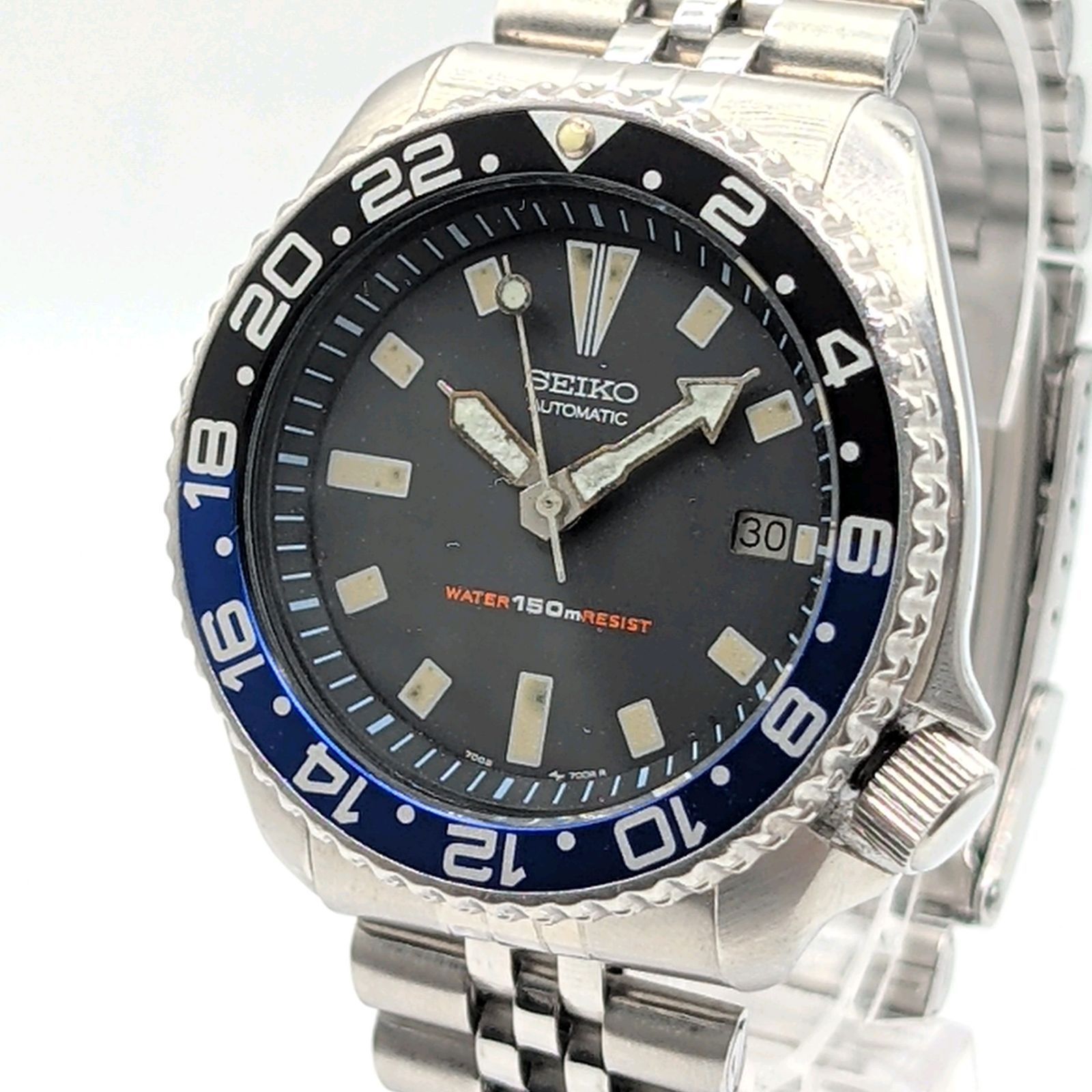 SEIKO 7002-7000 Watch Automatic Men's Round Black dial Diver's