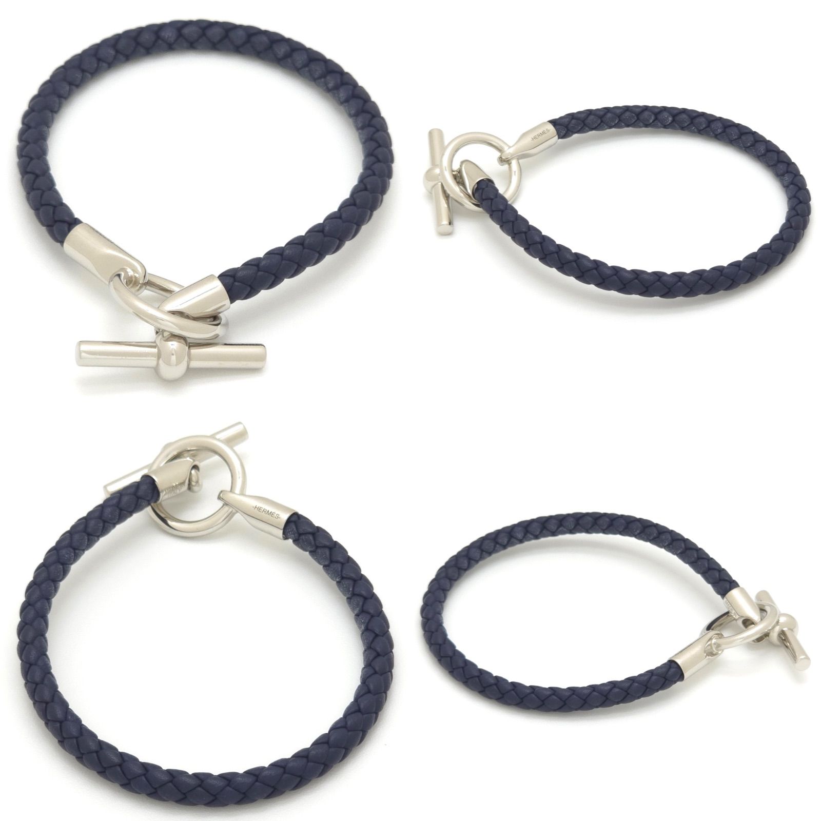 HERMES エルメス グレナン レザー ブレスレット 腕周り約17.5