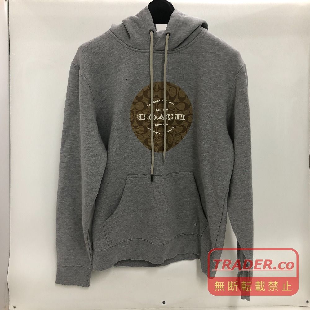 02w26709 コーチ COACH シグネチャープリントパーカー グレー ペルー製