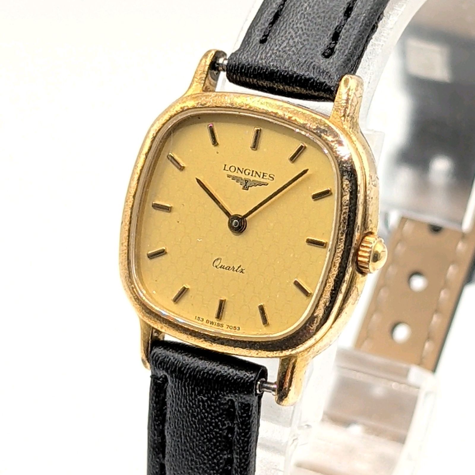 Longines Watch Quartz Ladies Square Gold Gold dial Y2K Vintage