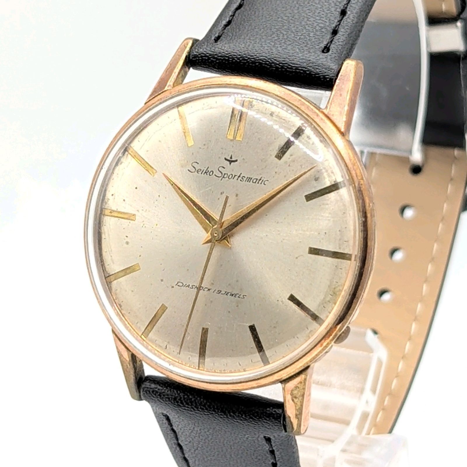 SEIKO Sportsmatic Watch Automatic Men's Round Silver Gokd dial Y2K セイコー スポーツマティック 時計 自動巻き メンズ ラウンド ゴールド文字盤 ヴィンテージ 稼働品