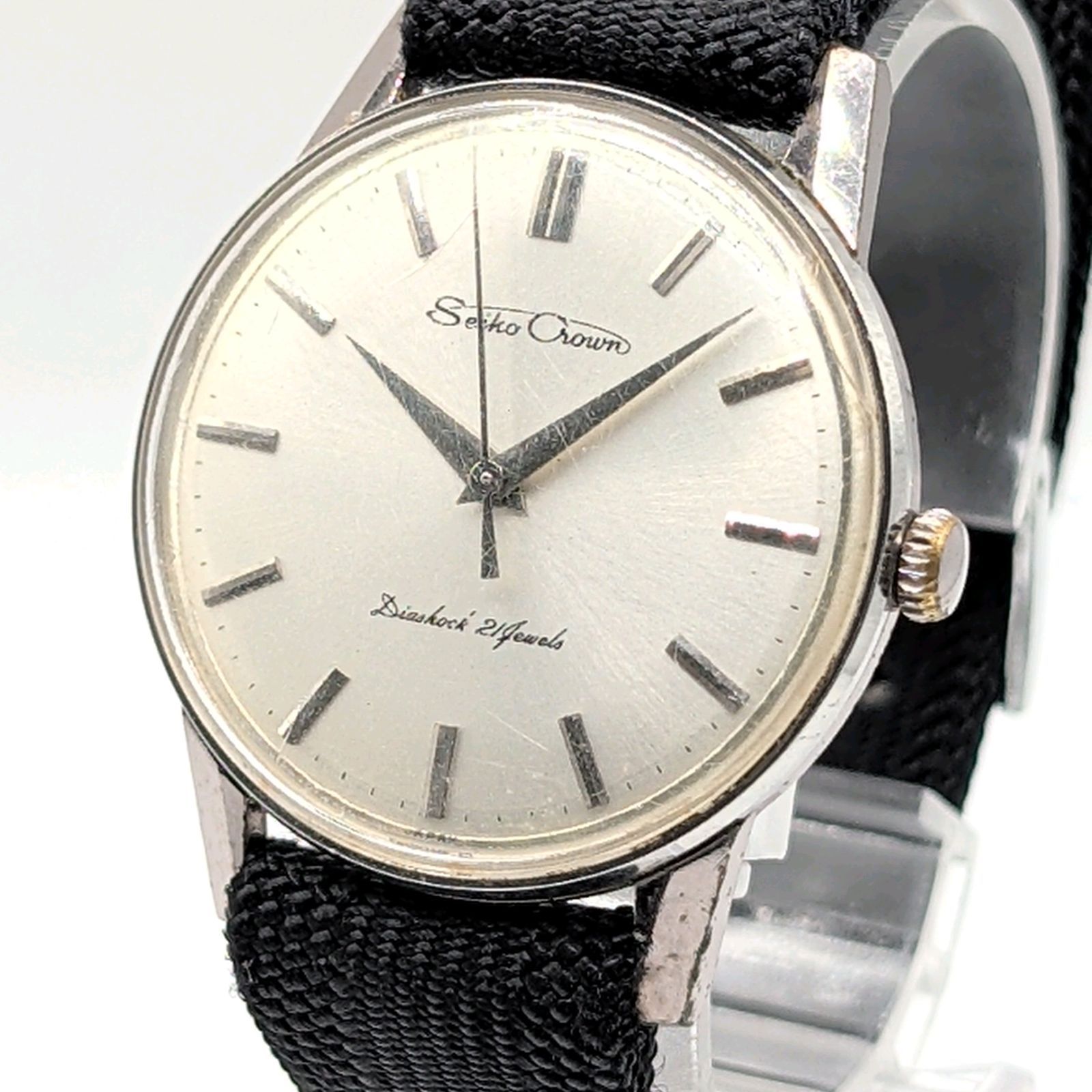 SEIKO CROWN Watch Hand-Winding Men's Round Silver dial Y2K セイコー クラウン 時計 手巻き式 メンズ ラウンド シルバー文字盤 ヴィンテージ 稼働品