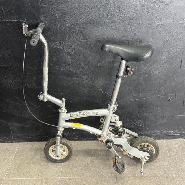 レア マイクロミニサイクル【中古】Mini-Bike King ミニバイクキング シルバー系 約70co コンパクト インテリア マイクロ自転車/517603