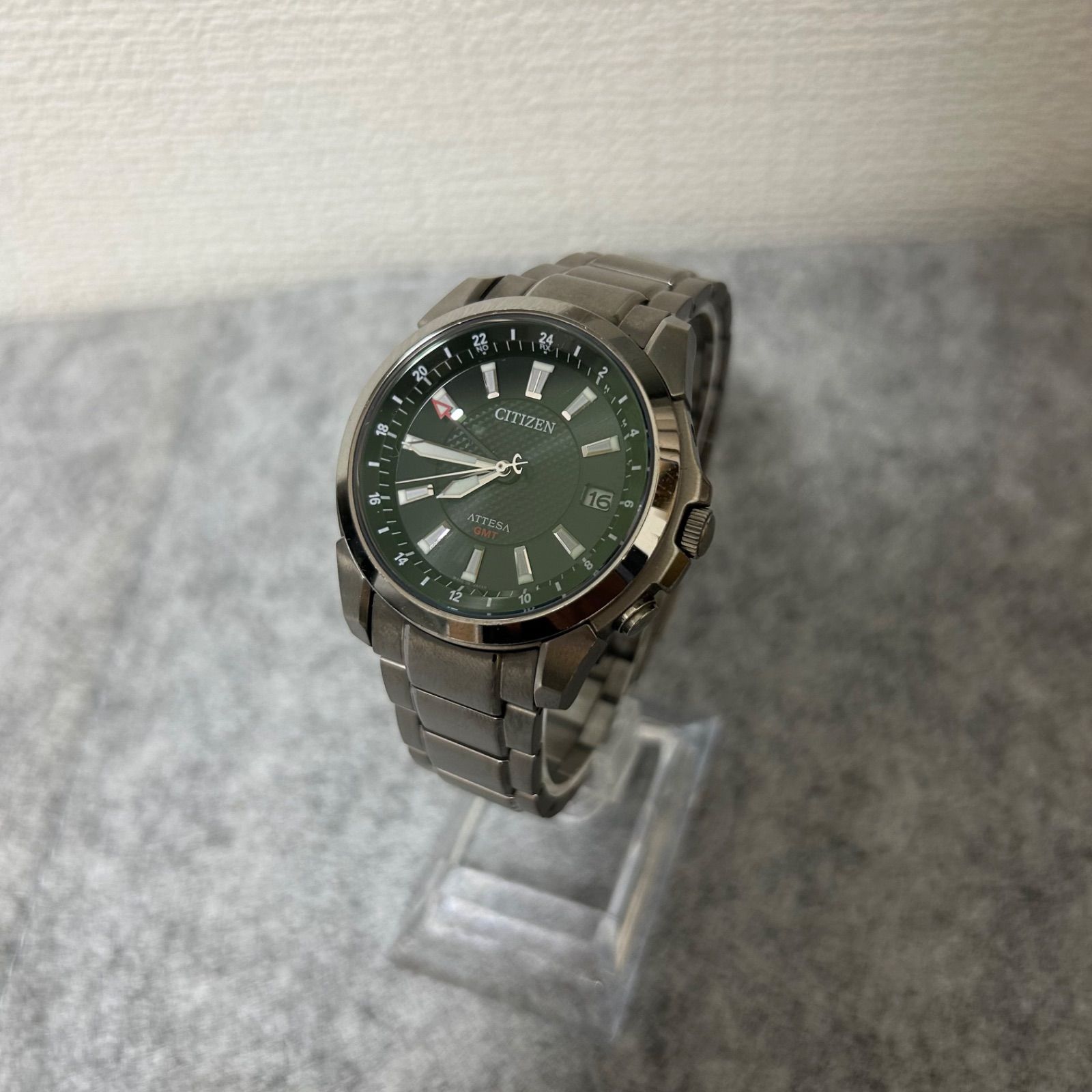 CITIZEN ATTESA GMT シチズン アテッサ 電波ソーラー 腕時計 チタニウム H116-T016618 28,258円