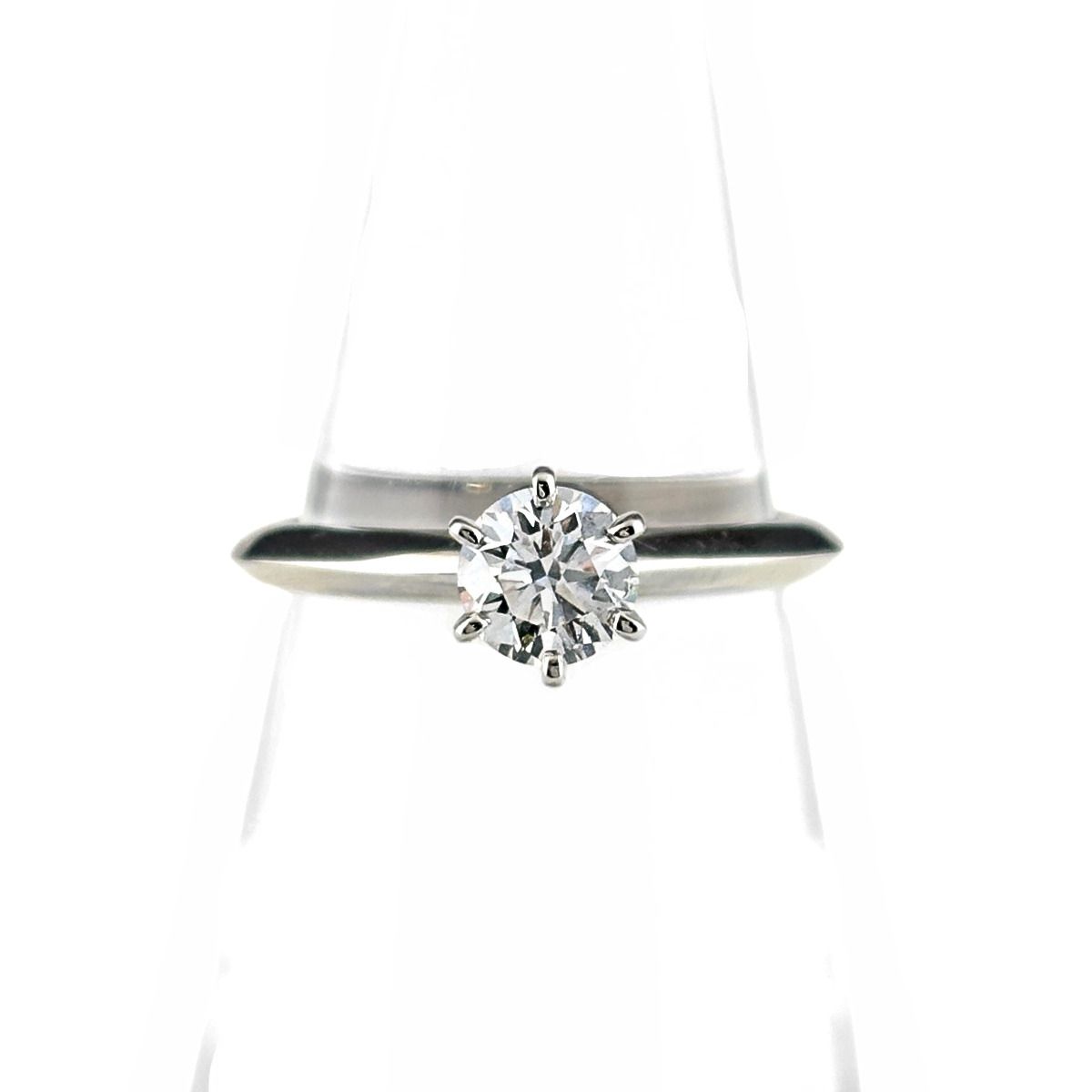 ティファニー TIFFANY&Co. ソリテール リング プラチナ 指輪 リング 8号 Pt950 ダイヤモンド レディース 【中古】