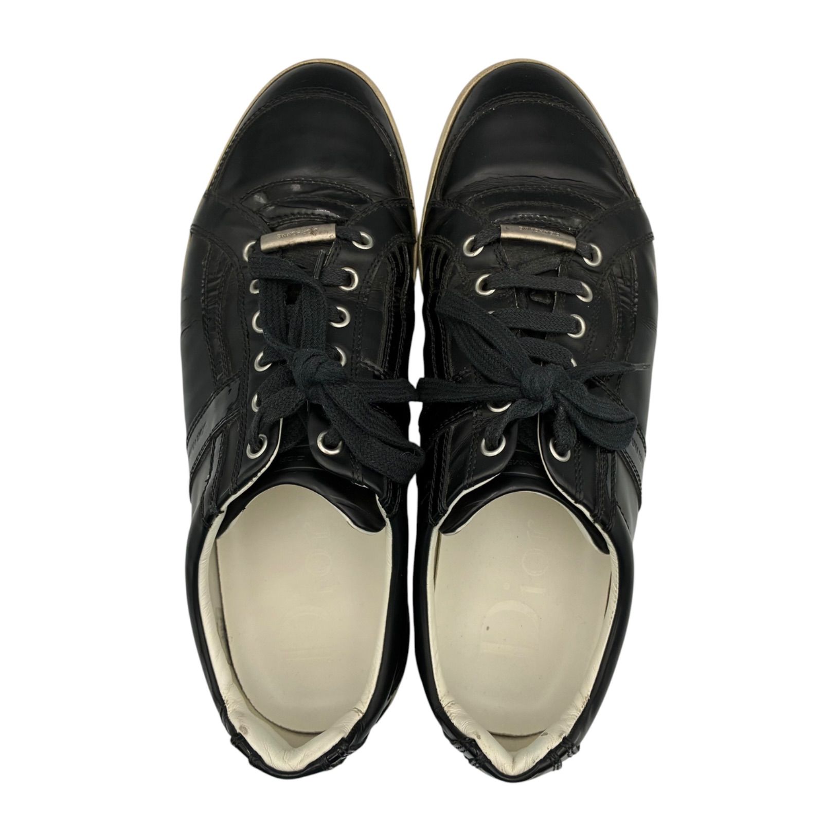 ディオールオム Dior Homme スニーカー レザー ロゴ メタルプレート