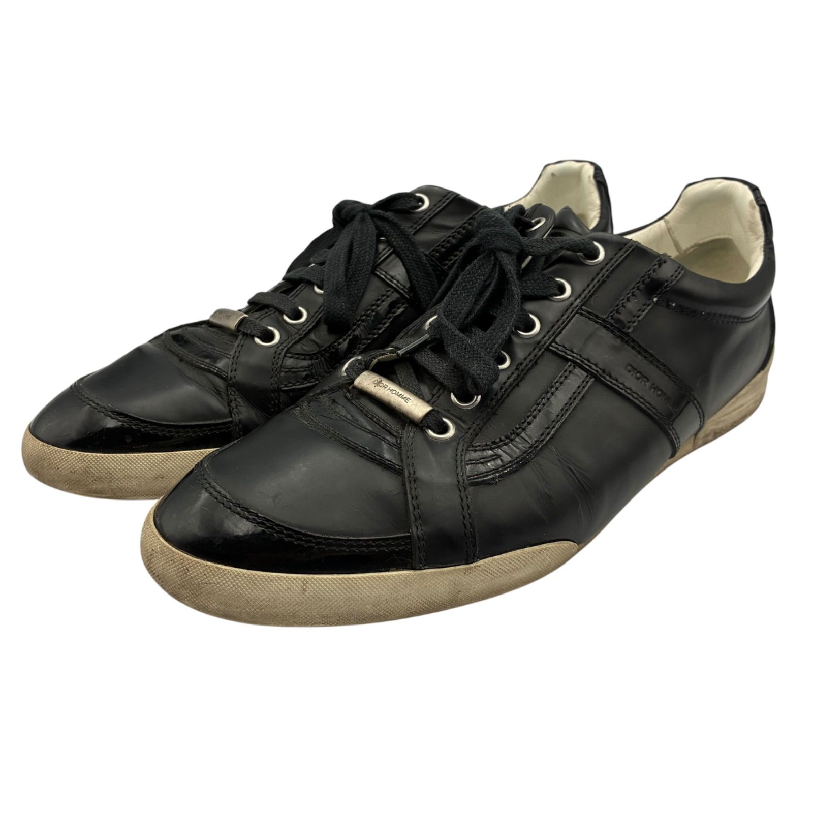 ディオールオム Dior Homme スニーカー レザー ロゴ メタルプレート