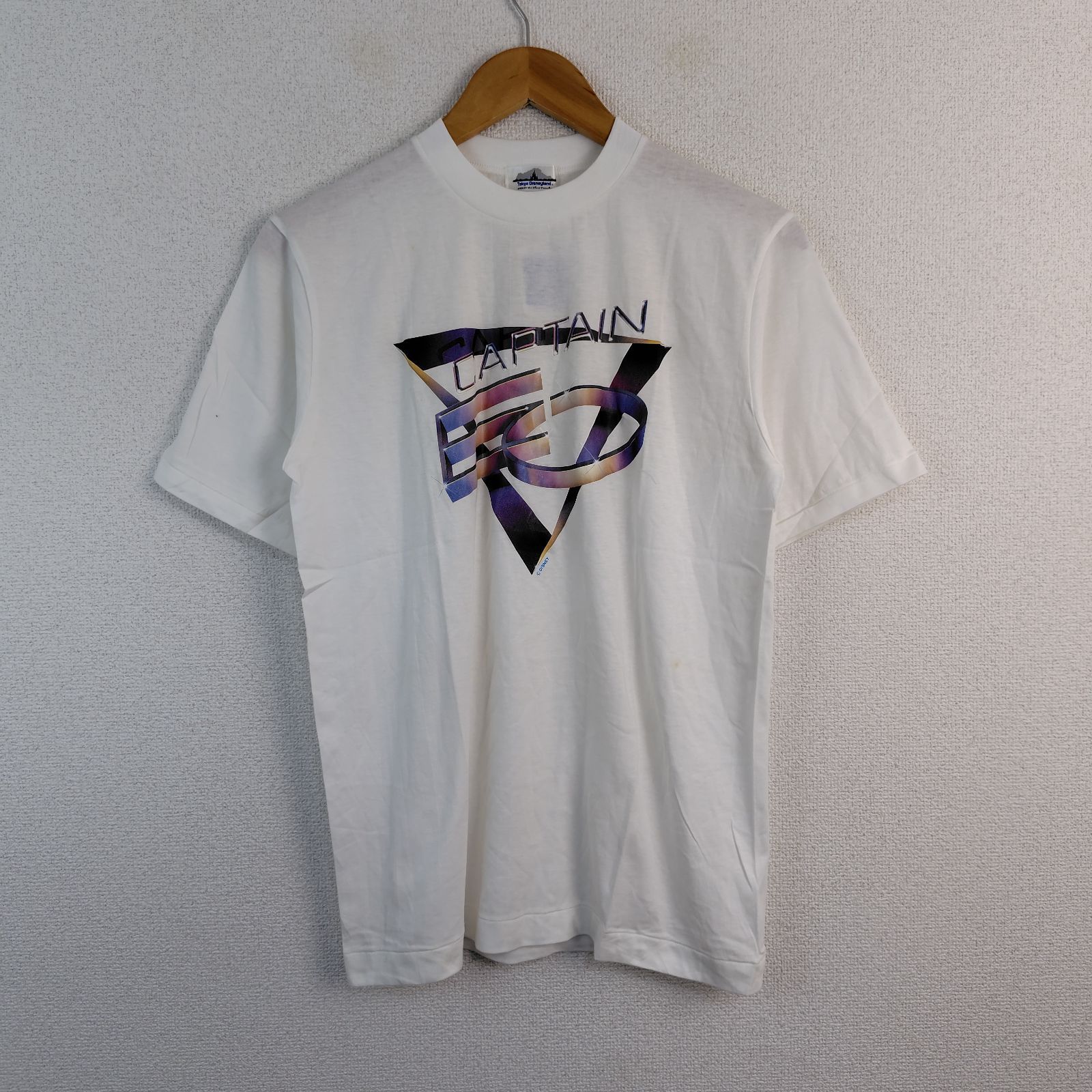 Tokyo Disneyland 東京ディズニーランド 半袖Tシャツ CAPTAIN EO ホワイト レディース Mサイズ 古着 アメカジ レトロ