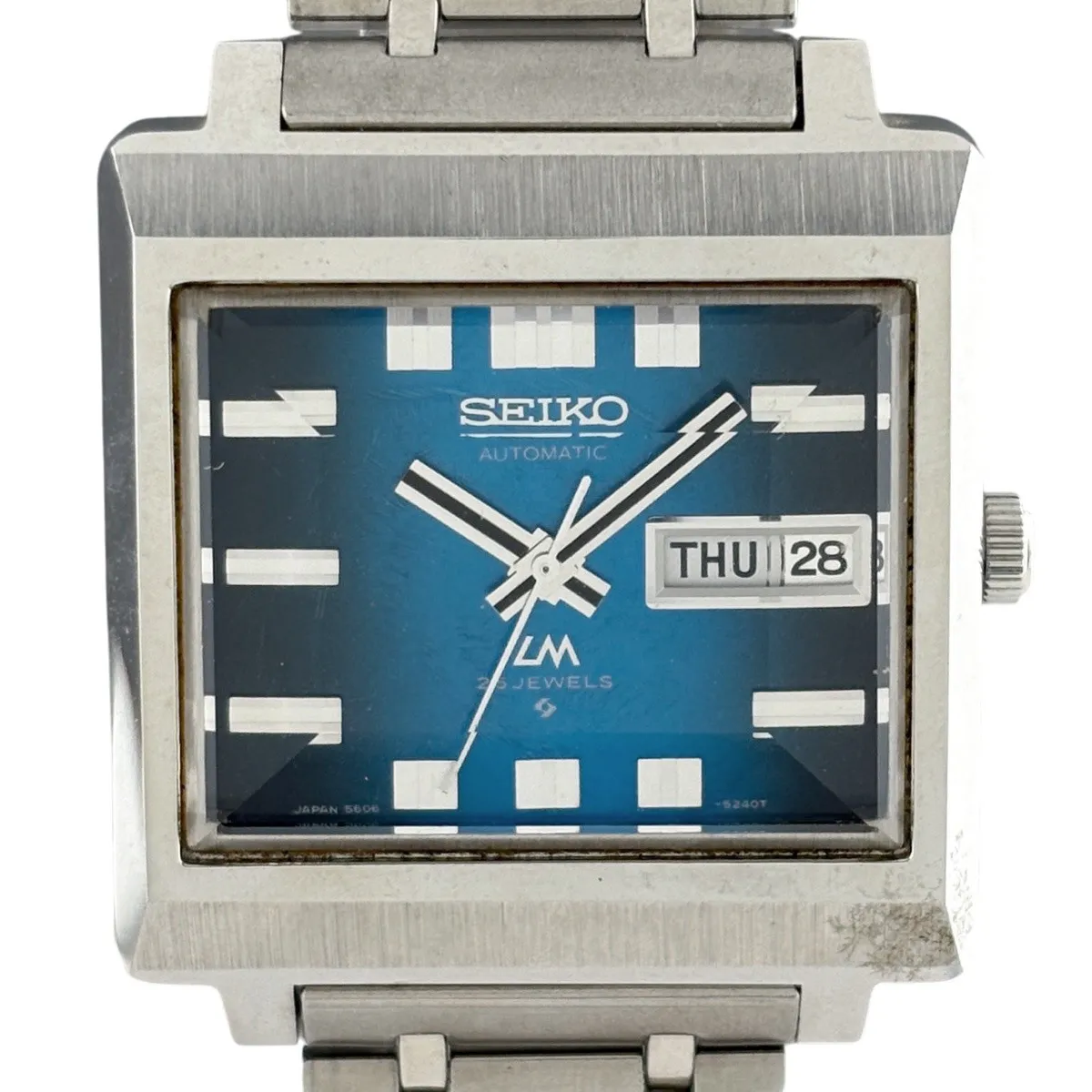 SEIKO 自動巻き時計 ブルー メカニカル 自動巻（手巻つき）】セイコー5
